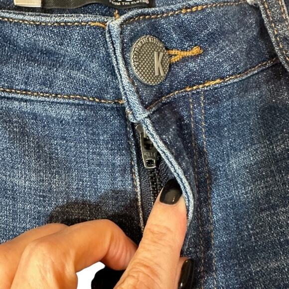 Kut From The Kloth Blue Lauren Crop Straight Leg Denim Jeans Women Sz 6 - Picture 4 of 9